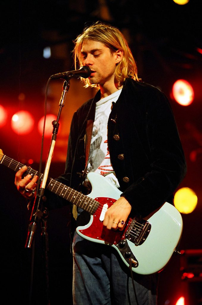 kurt cobain in a dress poster